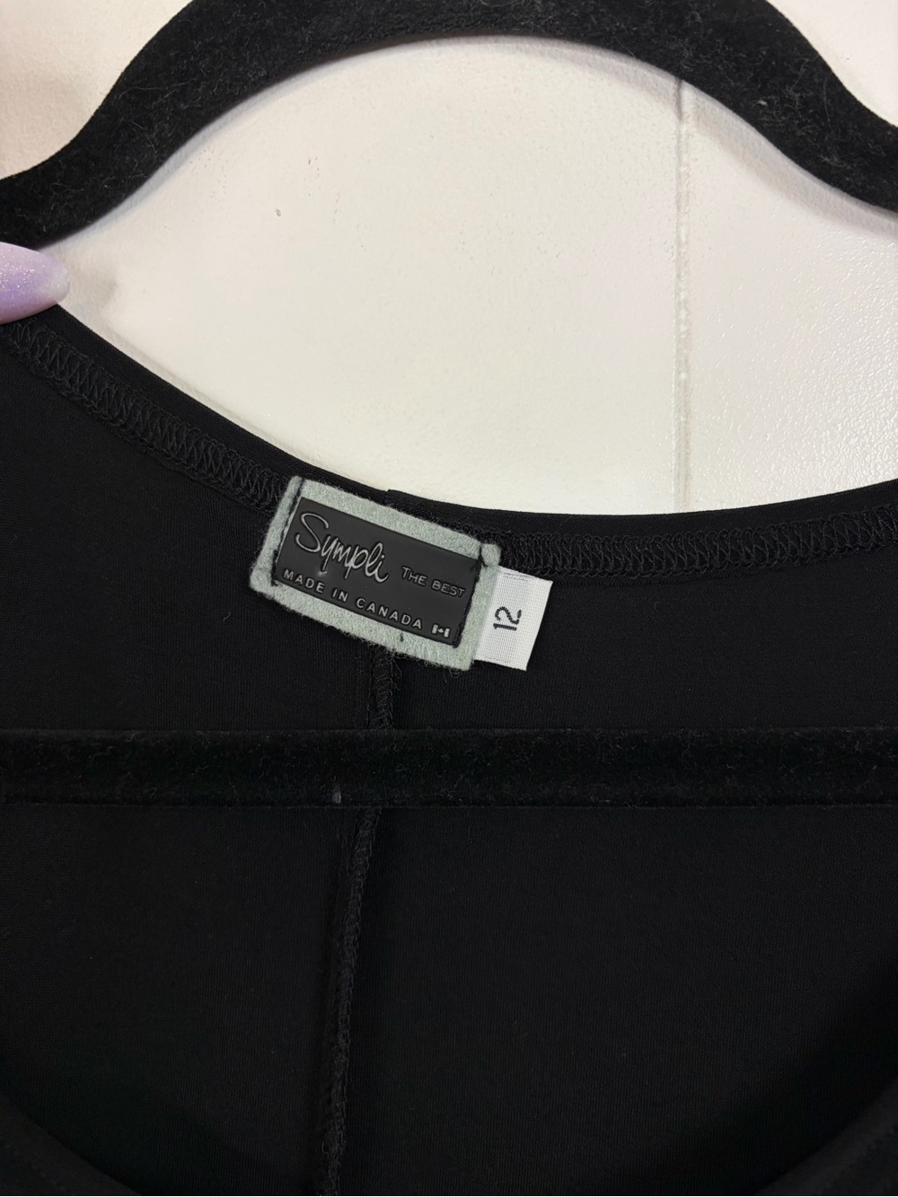 Sympli Black Mini Tank Dress Tunic Slinky Stretchy Sleeveless Minimalist Size 12 - Picture 4 of 8